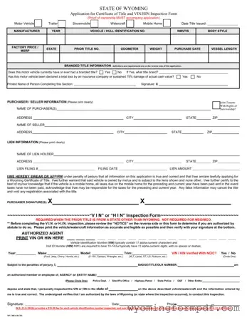 Wyoming Mv 300A Template in PDF