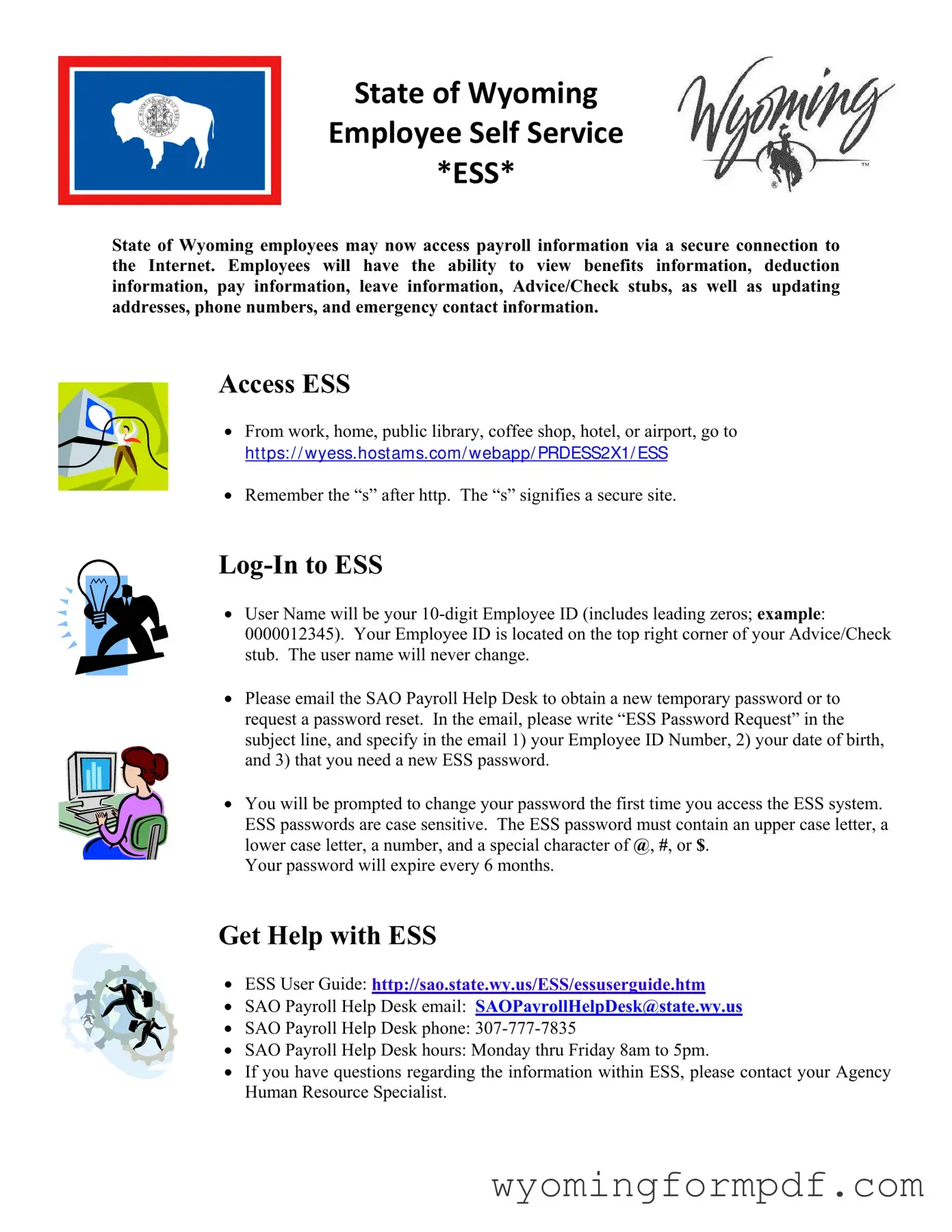 State Of Wyoming Ess Template in PDF